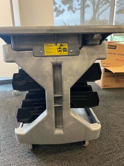 Bin Utility Cart with Tray Compartments