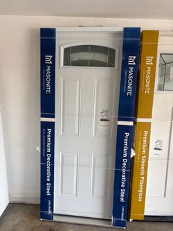 36 in. x 80 in. ❗️Left and right❗️Hand Inswing Primed Steel Prehung Front Door.