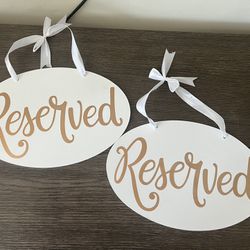 Hobby Lobby Wedding Reserved Signs