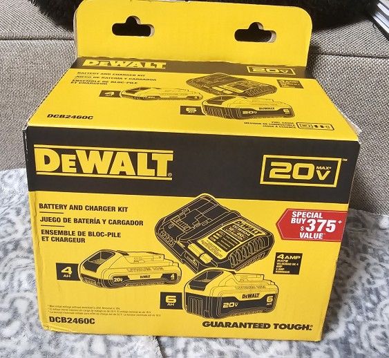 * 20V MAX Lithium-Ion 6.0Ah and 4.0Ah Battery and Charger Starter Kit