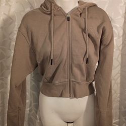 Oner Tan Crop Hoodie Size Medium
