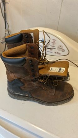 CARHARTT MEN'S 8" BISON WATERPROOF WORK BOOTS - STEEL TOE