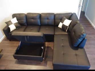 Sectional and ottoman