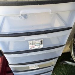 6x Stackable Plastic Drawers 