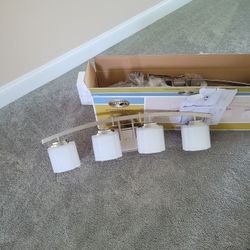 2 Bathroom Vanity Lights Brushed Nickel New