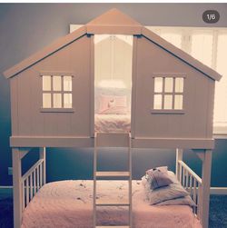 Tree House Twin-Over-Twin tree Bunk Bed