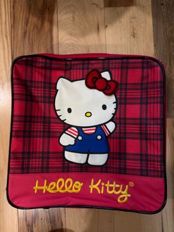Hello Kitty Red Plaid Zip Bag