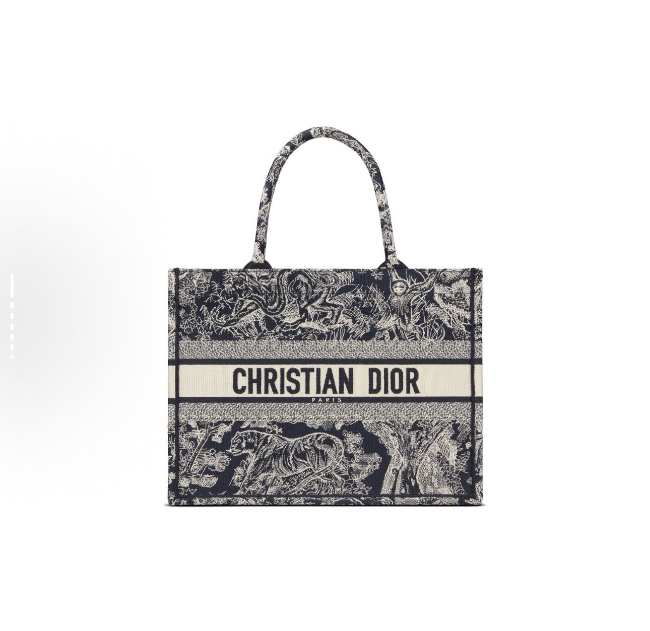 DIORBookTote Tote Bag Series Tiger Pattern Joy Print Dark Background Large Capacity Embroidery Embroidery Tote Bag Tote Bag Shopping(724)46