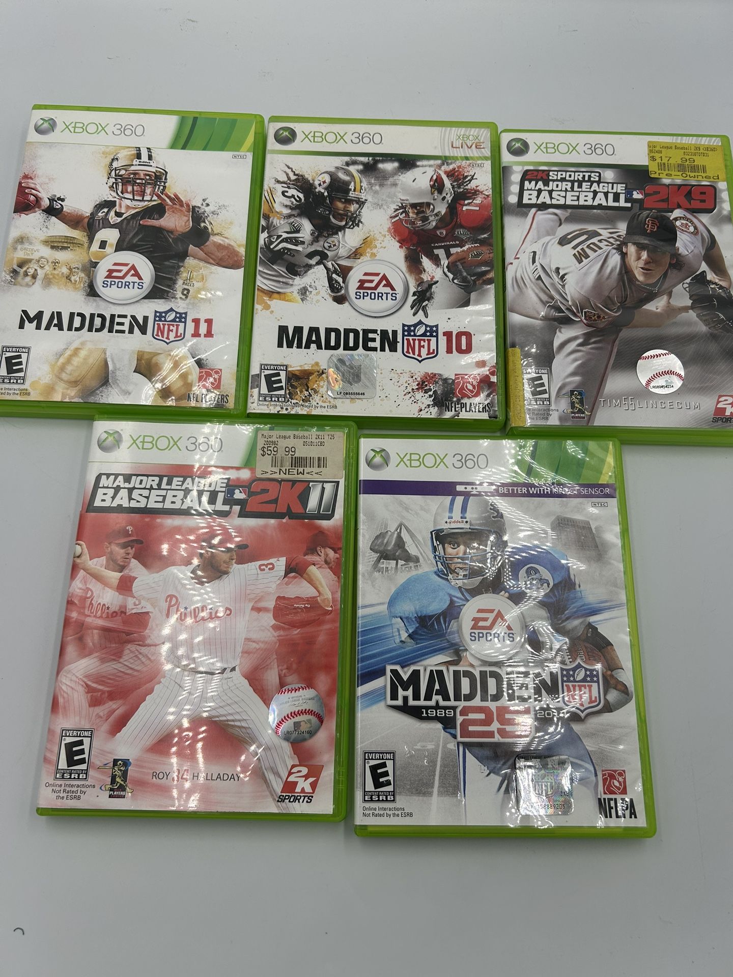 Lot Of 5 Xbox 360 Games Untested