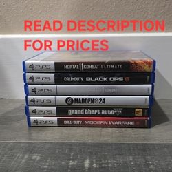 PS5 GAMES, FIRM PRICE, GOOD CONDITION, READ DESCRIPTION FOR PRICES
