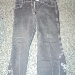 Black Jeans With Print On Them 