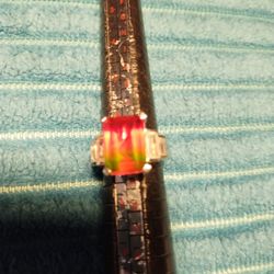 Sterling Silver Watermelon Quartz Ring