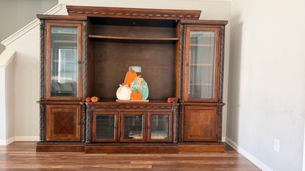 Large Wood Entertainment Center