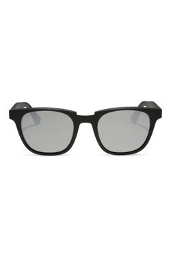 DIFF sunglasses black frame grey mirror