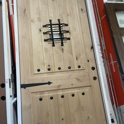 54x80in right hand inswing wood exterior door 