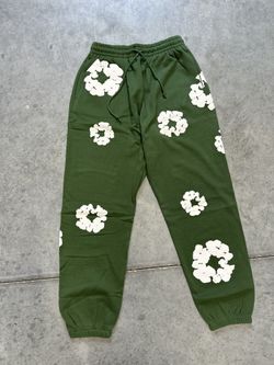 Green Denim Tear Sweats / Large 