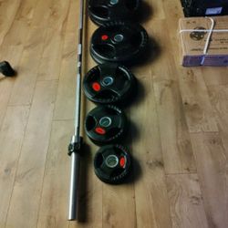 Rubber Coated Olympic Weight Set