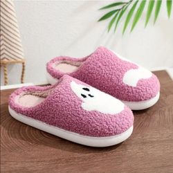 Cute Halloween Ghost Sherppa Slippers Size 8.5 / 9 👻🩷✨️