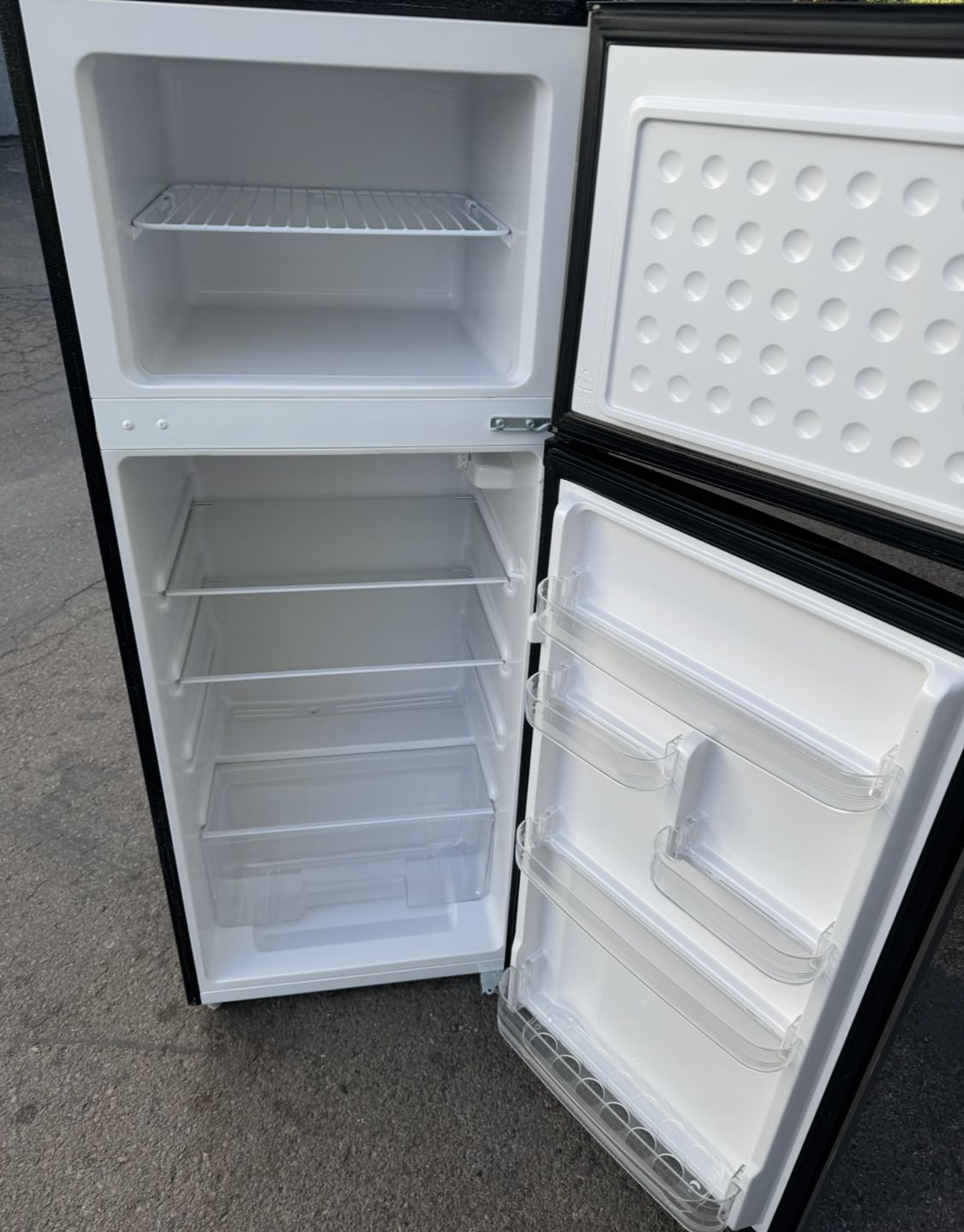 Tall 2 Door Personal Mini Food And Beverage Cooler With Separate Freezing Section Stainless Steel Delivery Available