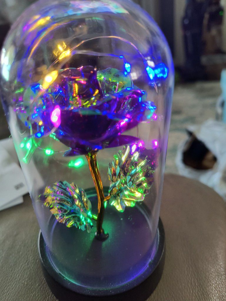 Beautiful Mother's Day Bears With Fairy Lights In A Glass Dome