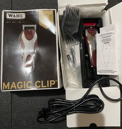Wahl Professional 5 Star Series Magic Clip Precision Fade Clipper with Zero Overlap Adjustable Blades, Corded Operation, V9000 Motor, Chrome
