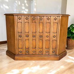 Drexel mid century modern dry bar cabinet console foyer table