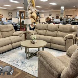 ALPHONS  2 PCS, RECLINING SOFA, LOVESEAT  