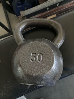 One 50 pound kettlebell
