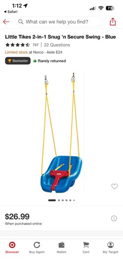 Little Tikes swing