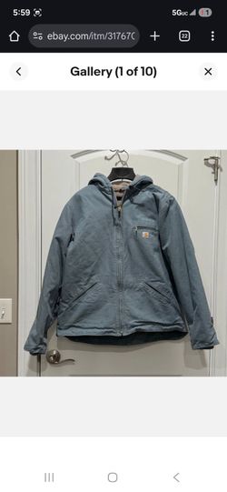 Carhartt Sandstone Jacket Sherpa Lined Sierra Workwear *Rare*