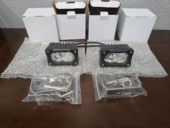Pair (2) white 2"x4" led lights Baja style