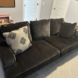 Oversized Velour Sofa