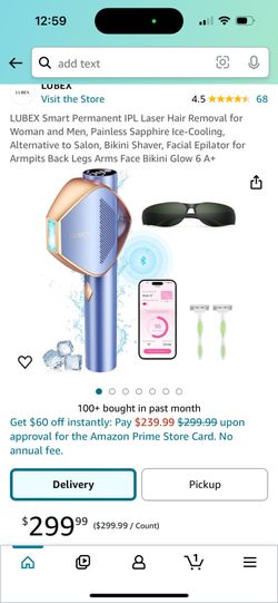 LUBEX Smart Permanent IPL Laser Hair Removal for Woman and Men