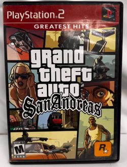 Grand Theft Auto: San Andreas (PS2, 2004) Black Label No Manual