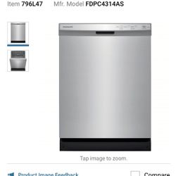 Brand New Dishwasher Frigidaire High Capacity