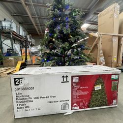 Home Accents 7.5 ft Montrose Douglas Fir Led Pre-lit Tree