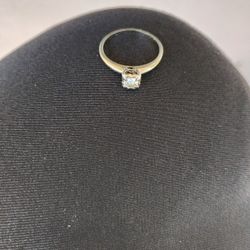 14 Karat Solitaire Engagement Ring 3/4 Carat Diamond