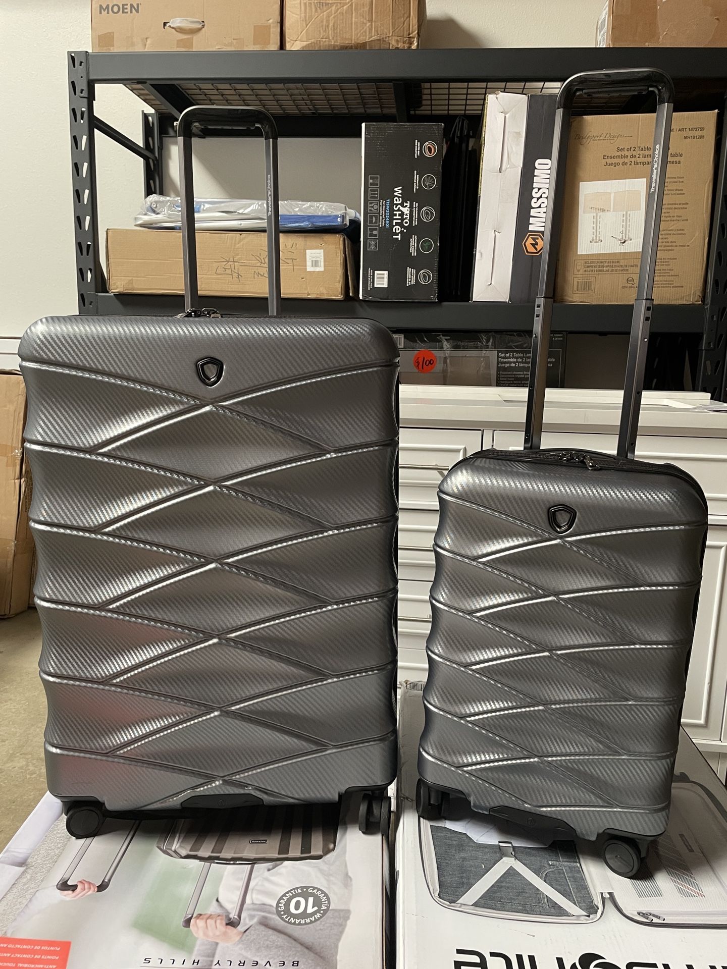 Traveler's Choice Granville II 2-Piece Luggage Set , Gray