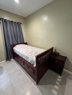 Twin Bed With Drawers For Storage And Trundle Bed