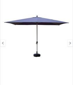 Domi Outdoor Living 9' x 11.5' Tilt Aluminum Patio Umbrella - Navy Blue（$60）