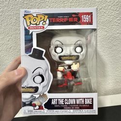 Terrifier: Art the Clown with bike funko pop horror NEW!! 