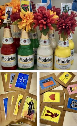 Loteria bottles and candy bags