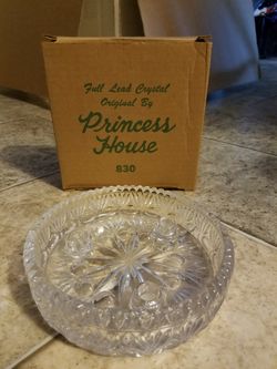 Princess House Fostoria 3 Taper Candle Holder Lead Crystal Model 830