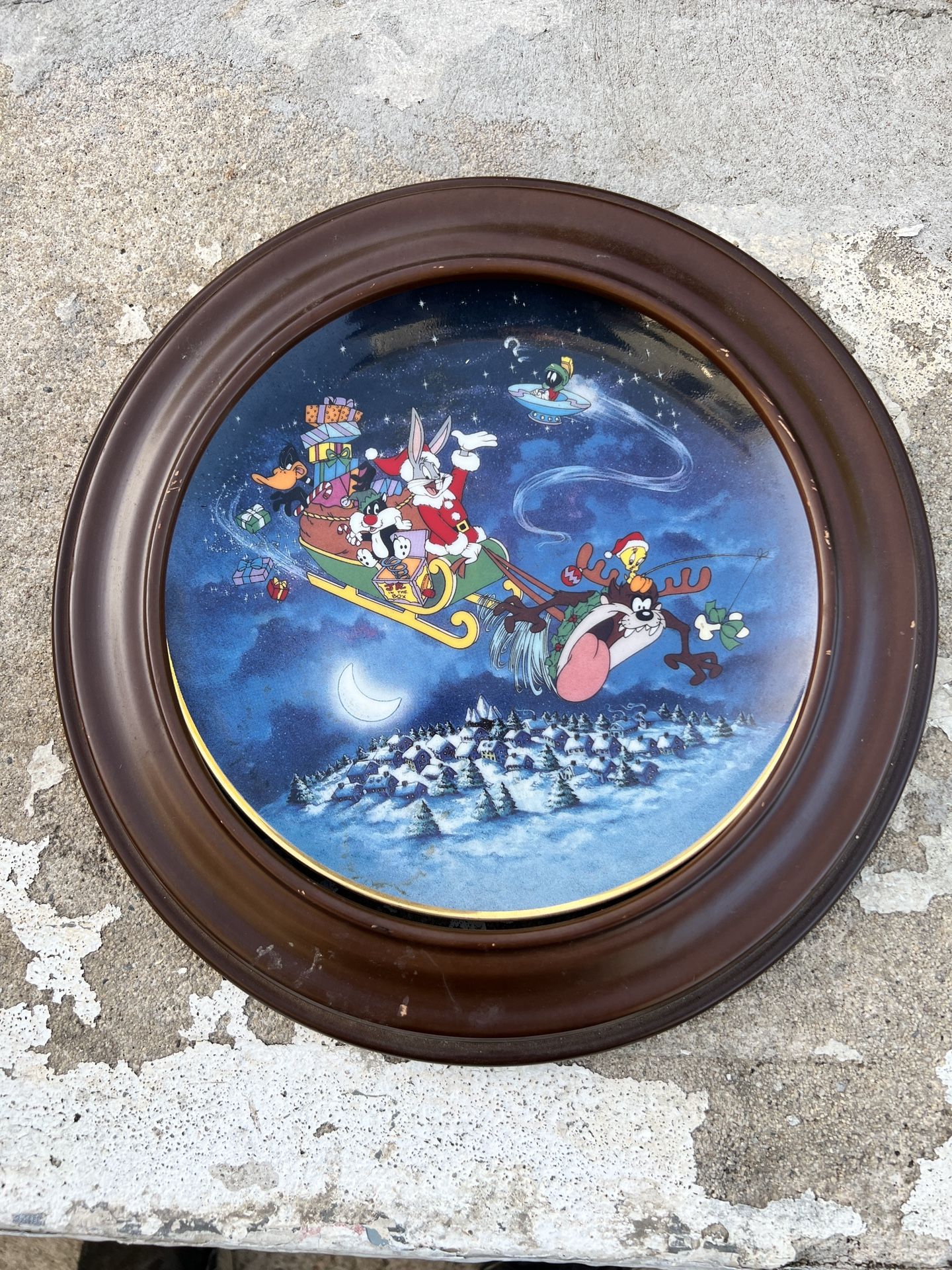 Vintage What's Up Santa Collector's Looney Tunes Limited Edition Plate 1993