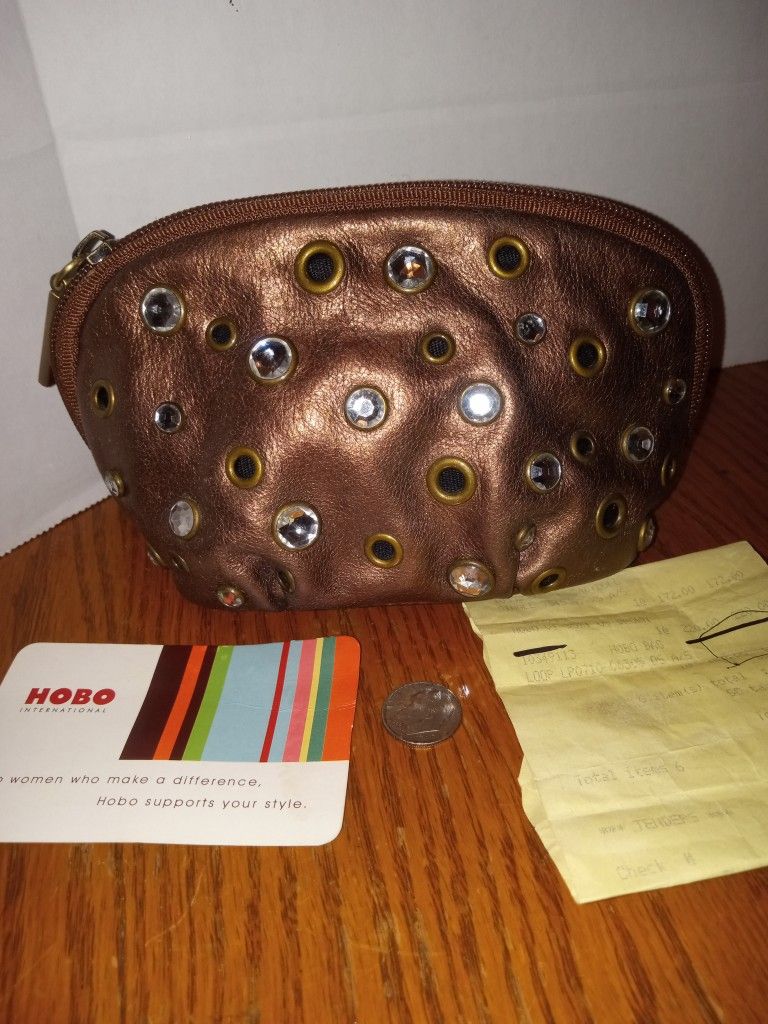 Mini Studded Hobo Woman's Bag Flawless Condition Never Used Cost $165 With Receipt / Card