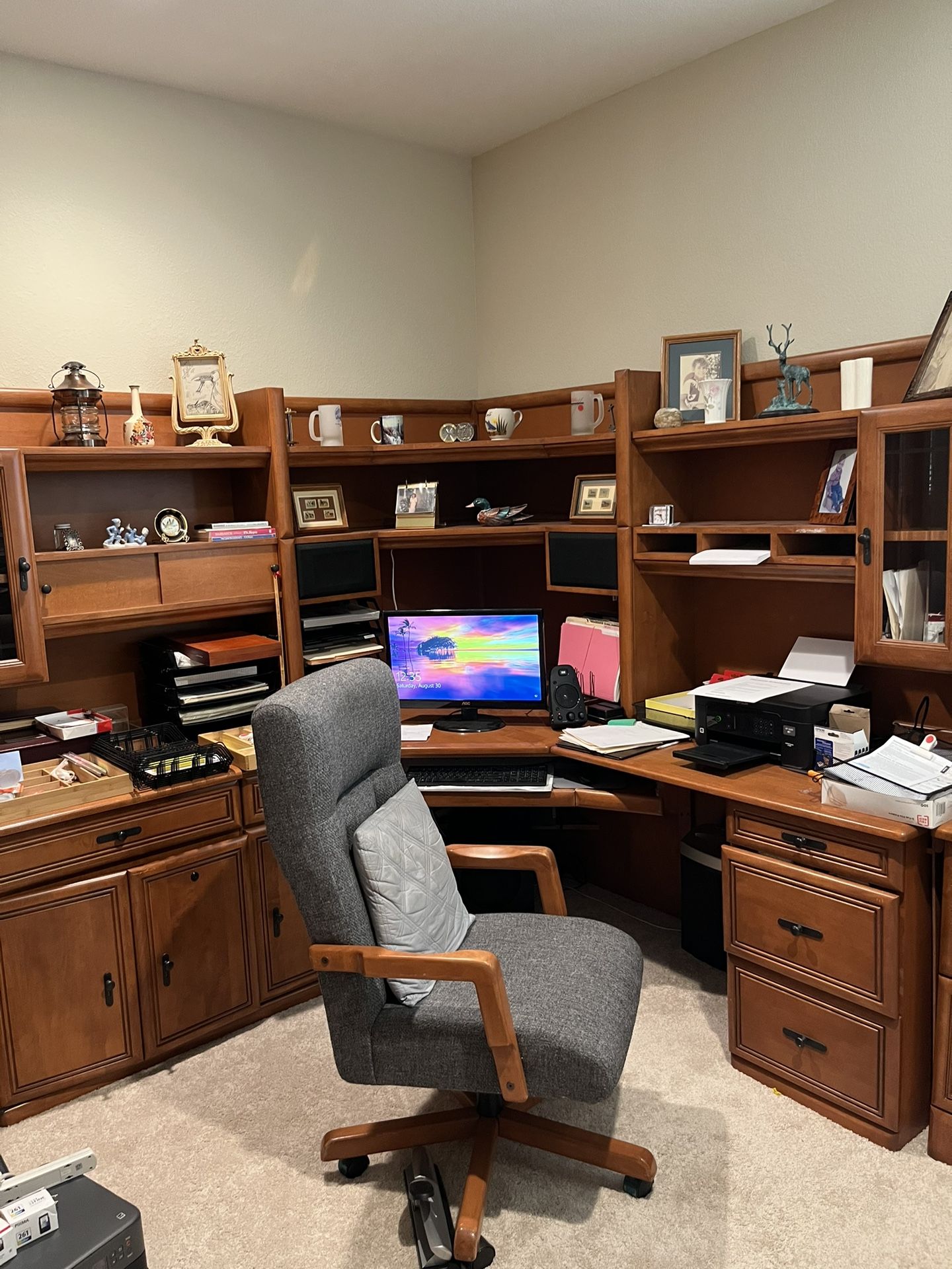 Computer Corner Desk and Chair