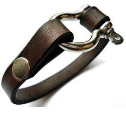 Omega Leather Bracelet.