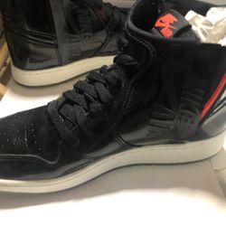 Jordan/Nike Black And Red High Tops