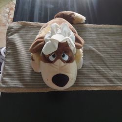 Disney Store Peter Pan 13" Plush Nana Brown Dog Stuffed Animal with Bonnet