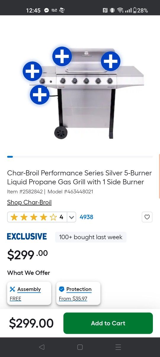 Charbroil Propane BBQ Grill